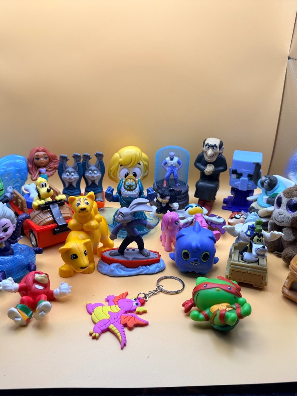 Mixed Character Toy Figure Lot Disney Sonic Hello Kitty Minecraft Ty